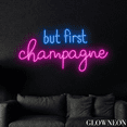 thumbnail image 4 of Glowneon But First Champagne Neon Sign, Champagne Led Sign, Bar Decor, 4 of 5