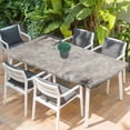 thumbnail image 2 of Gray Brown Table Cloths for 6 Foot Rectangle Tables, Vintage Shabby Texture Making Old Patio Waterproof Elastic Fitted Tablecloths, Washable Rectangular Table Cover for Camping, 2 of 8