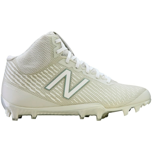 New Balance Women's Burn X Mid Lacrosse Cleats (White/White, 9.0