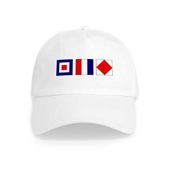 CafePress - WTF Nautical Signal Flags Cap - Adjustable 100% Brushed Unisex Casual Cotton Baseball Cap, Beige, 1