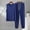 Blue, variant on Men's Modal Sleepwear Sets Sleeveless Tank Top with Matching Pajama Pants Soft Comfortable Loungewear for Big Men Size 5XL Silver