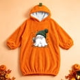 thumbnail image 5 of LEKWK Blanket Hoodies for Women Cute Pumpkin Costume Novelty Graphic Fleece Halloween Costume Soft Comfy Fall Winter Sleepwear Loungewear, 5 of 5