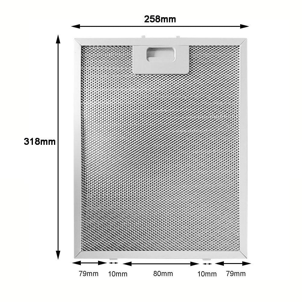 2Pcs Cooker Hood Filter Mesh Range Hoods Vent Filters 318 X 258Mm Extractor Fan Smile Home