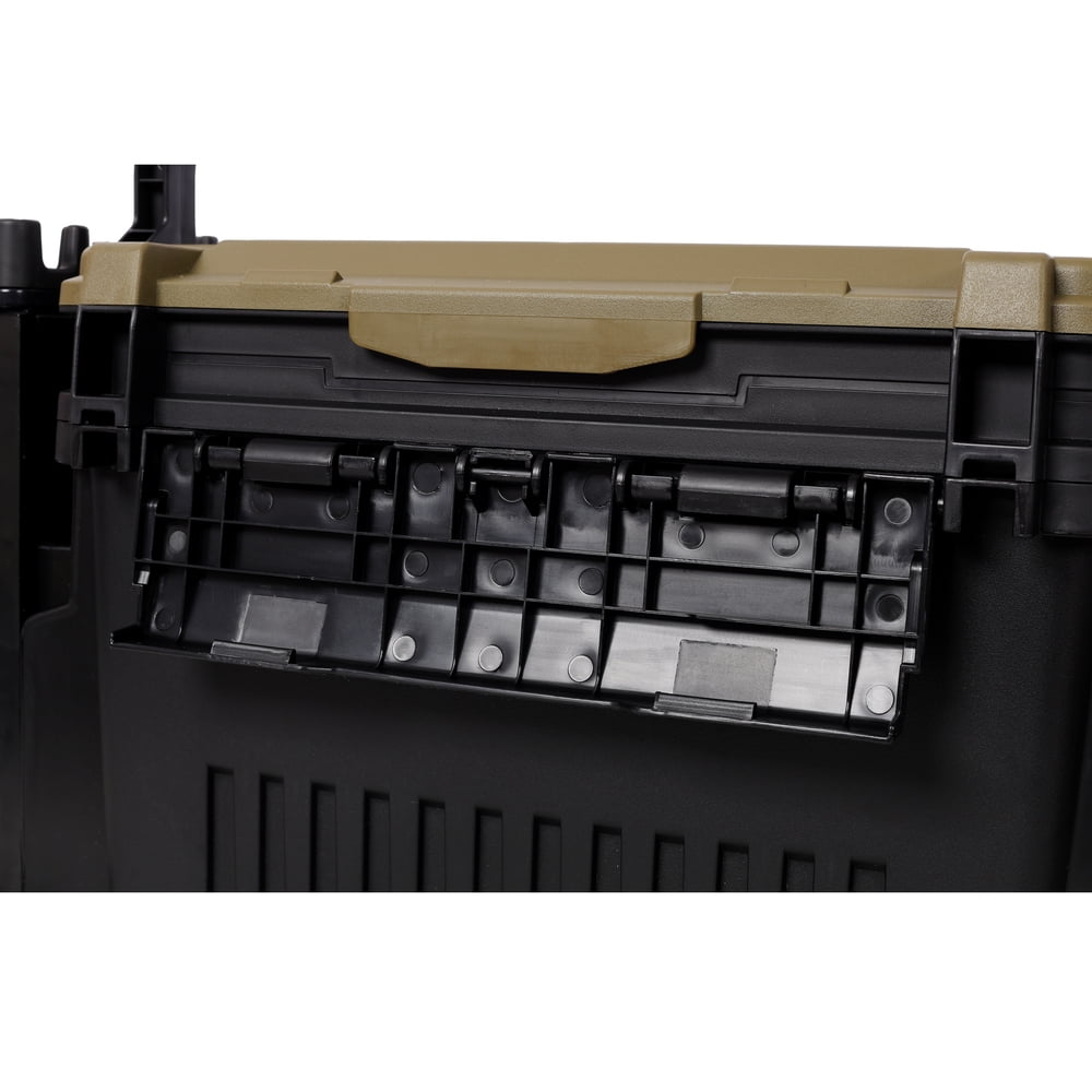 Dual-Layer Large Fishing Tackle Box Organizer (Army Green)
