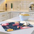 thumbnail image 6 of Yayeee Dish Drying Mat for Kitchen Counter 18"x24" Microfiber Absorbent Pad, Red Floral Flamingo, 6 of 7