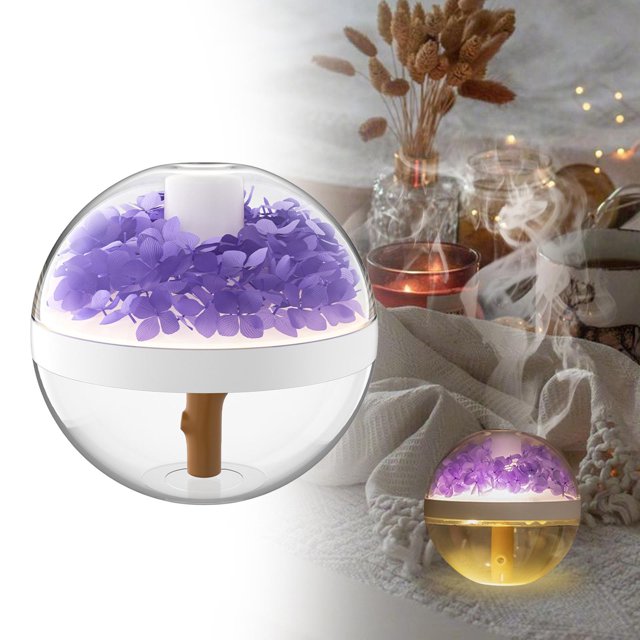 Humidificador de escritorio Personal, luz nocturna, difusor portátil USB, silencioso, para dormitorio, junto al coche, oficina, regalo para Púrpura