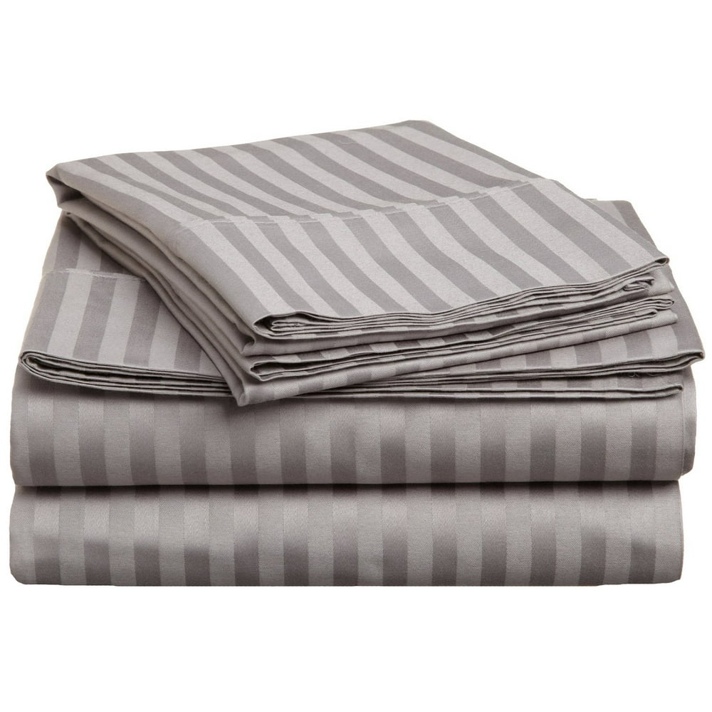 Striped Soft Sheet Set 300 Thread Count Premium Long Staple Cotton Striped Soft Sheet Set 300 Thread Count Premium Long Staple Cotton