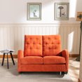 thumbnail image 4 of Bellemave Fashion Double Rocking Sofa with High Backrest and Pocket, Rocker Chair with Spacious Wing-back and Padded Seat for Living Room, Bedroom, Nursery(Orange), 4 of 9