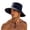 Dark Blue, variant on Unisex Sun Hats UV Protection Wide Brim Bucket Hat Vintage Western Breathable Adjustable Rope Hat for Outdoor Hiking White