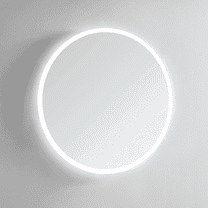 Modern Mirrors Luna Round Lighted Bathroom Vanity Mirror with Dimmable LED Lighting and IP44 Rating