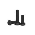 thumbnail image 4 of 5-50 Uds tornillos de cabeza hexagonal externos de nailon negro pernos hexagonales de plástico M3 M4 M5 M6 M8 M10 M12 para uso de aislamiento de calor/electricidad, 4 of 4
