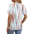 thumbnail image 4 of Fantaslook Womens Summer Tops Dressy Casual Short Sleeve Shirts Crew Neck Tunic Floral Blouses, 4 of 9