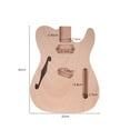 thumbnail image 5 of ammoon TL-F Unfinished Electric Guitar Body Blank Guitar Body Barrel DIY Mahogany and Composite Wooden Body Guitar Parts Accessories, 5 of 7