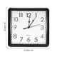 thumbnail image 2 of Reloj de pared Uxcell de 9x9 pulgadas, reloj de pared cuadrado silencioso y sin tictac, operado por batería de cuarzo, negro, 2 of 6