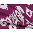 thumbnail image 4 of oneOone Rayon Dark Magenta Fabric Joker & Poker Text Dress Material Fabric Print Fabric By The Yard 56 Inch Wide, 4 of 5