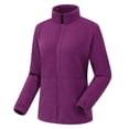 thumbnail image 3 of Yeaiivve Workout Jackets for Women, Full Zip Slim Fit Lightweight Athletic Running Sports Track Jacket with Pockets Purple M, 3 of 6