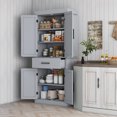 thumbnail image 2 of HOMCOM 72" Tall Kitchen Pantry Storage Cabinet with Barn Doors and Drawer, 2 of 10