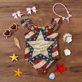 thumbnail image 6 of 4th of July Girls One Piece Swimsuits Size 6-7 Swim Bikini Sets Patriotic American Flag Stars Striped Summer Flutter Sleeve Beach Vacation Freedom Cute Bathing Suit Deep Red 5-6 Years, 6 of 7