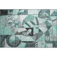thumbnail image 2 of Addison Rugs Mayfield Premium Machine Washable Transitional Abstract Teal Rectangle Rug, 1'8" x 2'6", 2 of 6