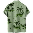 thumbnail image 3 of JLFKNG Mens Shirts Short Sleeve Shirts For Men Fashion Hawaiian Style Coconut Tree Printed Casual Loose Fit Shirt Tops Lounge Clothing For Men, 3 of 4
