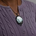 thumbnail image 2 of AOOOWER Bat Cemetery Glass Pendant Necklace Choker Clavicle Chain Statement Jewelry, 2 of 12