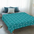 thumbnail image 4 of Teal Morocco Blanket Soft Cozy Warm Throw Blanket for Couch, Plush Fuzzy Flannel Fleece Blankets for Sofa, Geometric Leaf Diamond Lattice Abstract Bed Blankets Lightweight Gifts for Women, 50"x60", 4 of 9
