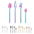 thumbnail image 3 of Cubiertos pulidos de acero inoxidable Forks Forks Dailware Cubiertos de cocina para viajar Ceremonia de boda Camping Colorido seitruly HA009536-01, 3 of 6