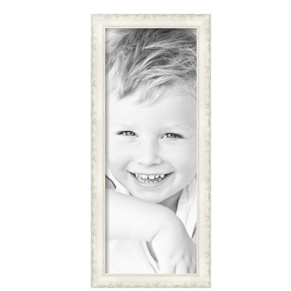 ArtToFrames 10" x 26" Classic White Picture Frame, 10x26 inch White Wood Poster Frame (WOM-5004), Pack