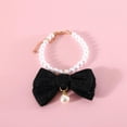 thumbnail image 5 of 1Pcs Cute Girl Cat Collar, Fancy Dog Pearl Necklace Collars Adjustable Pearl Dog Cats Collars with Big Bows for Small Dogs and Cats, Pink + White + Black, 5 of 5