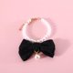 thumbnail image 4 of Collar de la perla del gato con el lazo elegante collar ajustable de la perla con el lazo conveniente para los gatos de interior y los perros pequeños, 4 of 5