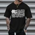thumbnail image 3 of NIEWTR 4th of July Shirts Mens American Flag Patriotic Short Sleeve T-Shirt Mens T Shirt(Black,M), 3 of 4