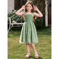 thumbnail image 2 of Flower Girl Dress Elegant Thin Strap Tulle Skirt Princess Gown Perfect for Weddings Birthdays and Special Occasions Green-10Y, 2 of 8