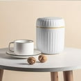 thumbnail image 6 of Small Trash Can with Lid, Mini Trash Can for Bathroom, Office and Bedroom, Small Bathroom Garbage Can with Swing Top, Compact Waste Basket for Desk, Dorm & Home, White - Xuniizn, 6 of 7