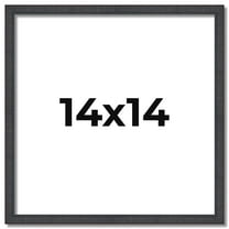 14x14 Rustic Brown Real Wood Picture Frame Width 0.75 inches | Interior Frame Depth 0.5 inches |