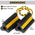 thumbnail image 2 of OULEME Heavy Duty Rubber Wheel Chocks, RV Tire Chock Blocks with Nylon Rope &iuml;&frac14;? Yellow Reflective Tape, Non-Slip Wheel Stoppers, 2 of 6