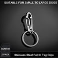 thumbnail image 5 of 2 Pack Dog Tag Clips, Stainless Steel Pet Id Tag Holder For Dog/cat _jiue, 5 of 5