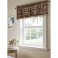 thumbnail image 6 of Texas Star Brown Curtain Valances for Windows, Farmhouse Vintage Wood Grain Kitchen Valance Window Treatment, Light Filtering Block Curtains for Bathroom/Bedroom/Living Room 54'' x 18'', 6 of 9