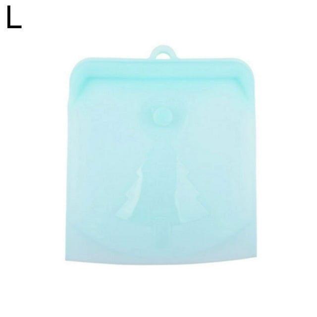 Semi Transparent Self-Sealed Silicone Kitchen Fridge Food Storage Bag Organizer