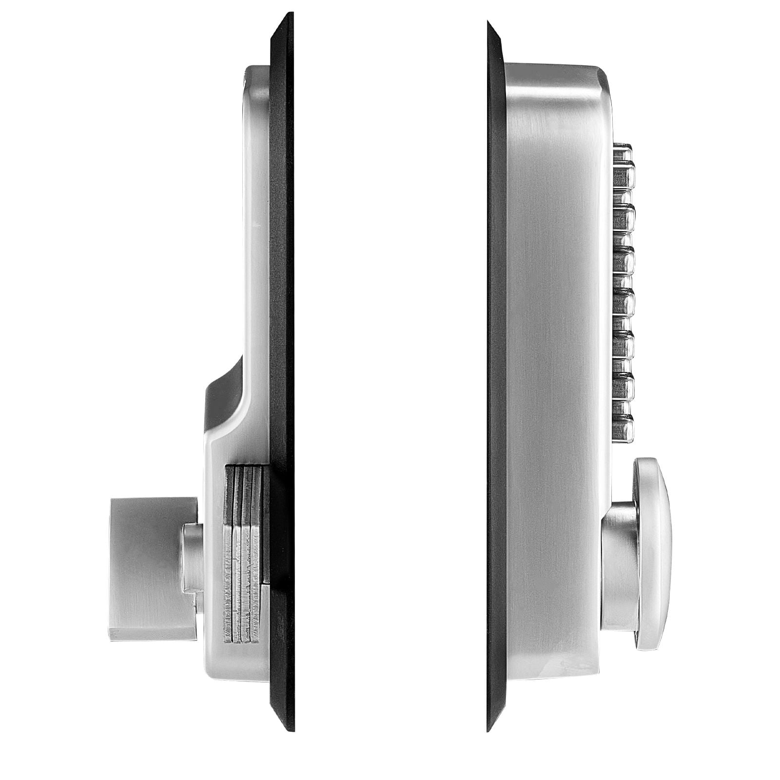Mechanical Keyless Door Lock, Gen2 with Adjustable Handles, Surface Mount 1.4-2.5 Inch Door Compatibility, Zinc Alloy, No Batteries for Gate Garden Garage