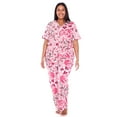 thumbnail image 2 of White Mark Women's Tropical Short Sleeve Button-Down Pajama Set, 2 of 6
