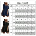 thumbnail image 2 of Askfv Summer Dresses for Women Loose Ruffle V Neck Short Sleeve Mini Party Dress, 2 of 2