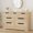 Gray, variant on Accreate 5 Drawer Dresser for Bedroom, Natural Chest of Drawers with Embedded Handles, Wooden Dresser Organizer for Living Room, Nursery, Hallway and Entryway