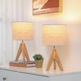 thumbnail image 1 of DEWENWILS Bedside Table Lamp, Tripod Table Lamp with Linen Fabric Shade, Small Nightstand Lamp for Nursery, Bedroom, Kids Room, Side Table, Reading Desk -14.2 inches, 2 Pack, 1 of 8