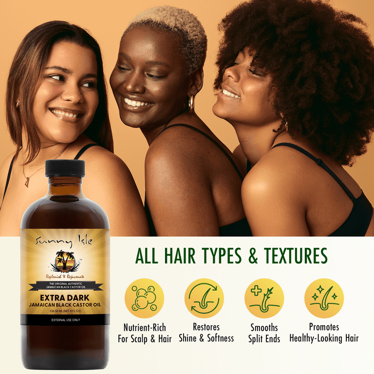 Sunny Isle Extra Dark Jamaican Black Castor Oil, 8 oz