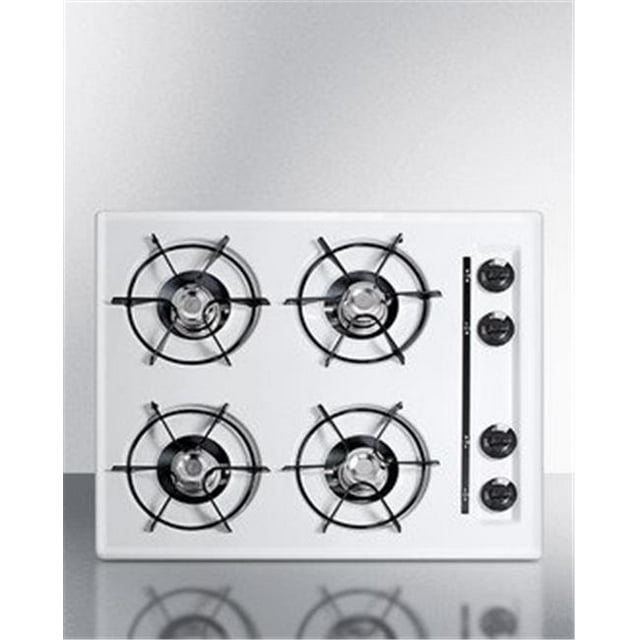Summit Appliance WNL03P Plaque de Cuisson à Gaz Ouverte de 24 Po, Blanc