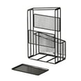 thumbnail image 2 of Paragüero con contenedor de almacenamiento, requiere ensamblaje, escurridor de portátil, organizador de para entrada del hogar. Negro, 2 of 8