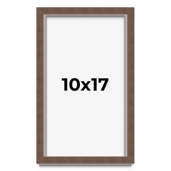 10x17 Shadow Box Frame Brown | 1.125 inches Deep Real Wood Rustic Shadowbox Display Frame | UV
