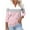 Pink, variant on Women's 3/4 Sleeves V Neck Polo Shirts 2025 Basic Collar Cute Tees Dressy Casual Color Block Tops Blouses Work Shirt
