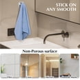 thumbnail image 5 of ABPETE  Suction Cup Hooks for Shower - Reusable No-Drill Mounting - Hooks for Towels, Robes & Loofah on Metal, Glass, Mirrors, Tile & Smooth Non-Porous Surfaces (4, Brushed Nickel), 5 of 14