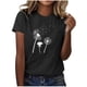 thumbnail image 1 of Blusas de Manga Corta para las Mujeres Divertida Impresión Cuello Redondo Camiseta Vintage, Blusas de Primavera para las Mujeres, 1 of 5